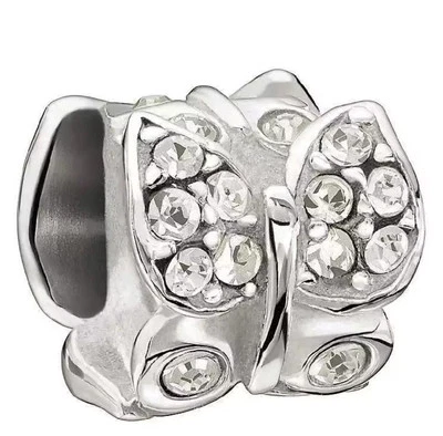 Chamilia FLUTTER 蝴蝶透明施华洛世奇水晶和纯银珠 2025 - 0982 — 第 1/4 张图片