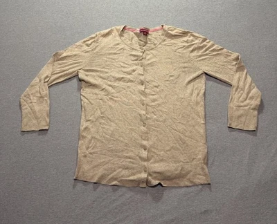 Cárdigan Merona Para Mujer Mediano Preppy Femenino Minimalista Salón Indie Beige Foto 1 de 4