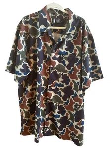 Camicia uomo TacHuntFish 4XL mimetica blu verde marrone manica corta con bottoni - Foto 1 di 8