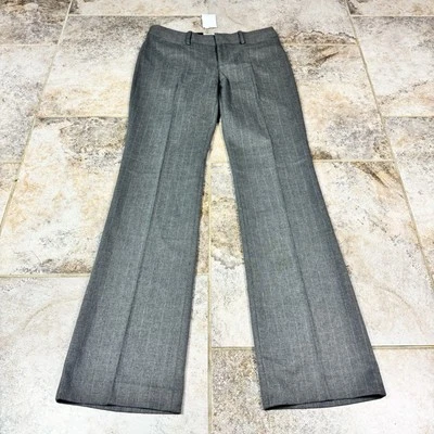 Banana Republic Martin Fit Pants Womens 4 Gray Wide Leg Career Casual Preppy NWT - Image 1 of 4