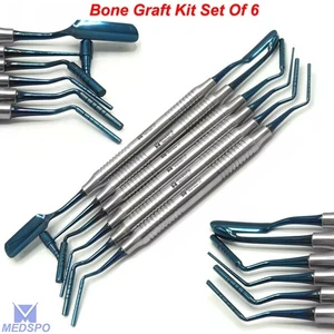 Dental Implant Bone Graft Kit Blue Set Of 6 Bone Grafting Plugger Carrier Tools - Picture 1 of 5