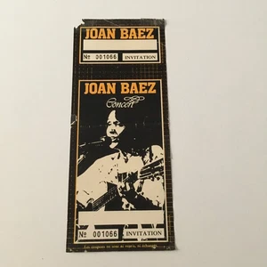 JOAN BAEZ VINTAGE FRANZÖSISCHES TICKET STUB! TICKET KONZERT - Bild 1 von 2