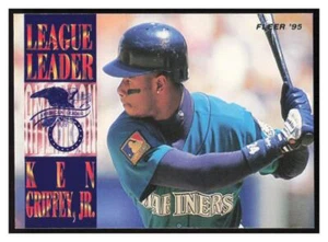 1995 Fleer League Leaders #2 Ken Griffey Jr. - Seattle Mariners - Picture 1 of 2
