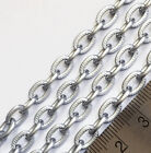 16 Fuß Aluminium Textur Kabelkette 8,5x6 mm matt silber Ton, Schüttgutkette