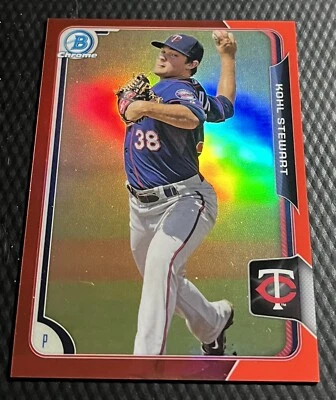 Bowman Chrome 3/5 Kohl Stewart Twins 2015 refractor rojo #148 Foto 1 de 3