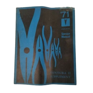 Original 1971 Pontiac Ventura Shop Service Manual Supplement Genuine GM - Picture 1 of 11