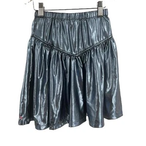 Pink Chicken Metallic Pleated Mini Skirt Girls Elastic Waist Party Size 12Y - Picture 1 of 7