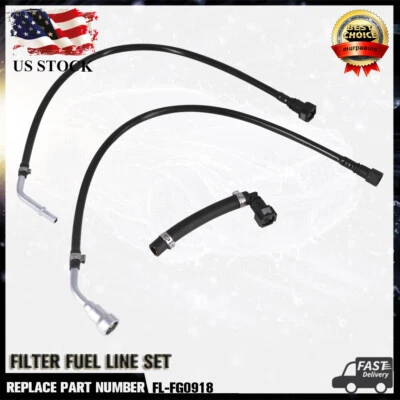 Juego de 3 piezas de línea de combustible para Jeep Grand Cherokee 1999-2004 bomba a filtro FL-FG0918 Foto 1 de 4