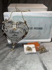 The Bradford Exchange A Mother’s Love Heirloom Glass Birthstone Ornament W/COA - Picture 1 of 9
