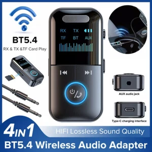 4in1 Bluetooth 5.4 Audio Adapter Wireless Receiver Transmitter MP3 3.5mm Aux - Picture 1 of 16