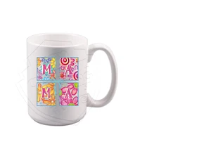 Four Colorful Flower Squares Mama Mug Mother's Day - Picture 1 of 1