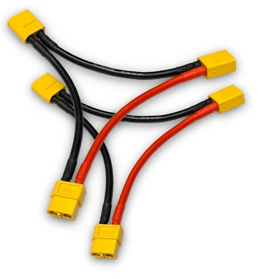 2x Adapter XT60 Seriell Buchse 2x Stecker 12AWG Lipo Akku Serie Reihe Y Kabel RC - Bild 1 von 4