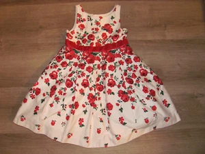 VESTIDO ROSA CAÍDA Janie & Jack 2T a cuadros fiesta blanco algodón satén VALENTÍN excelente condición - Imagen 1 de 3