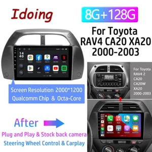For Toyota RAV4 2001-2005 Android Apple CarPlay Car Radio Wifi GPS Stereo - Picture 1 of 18