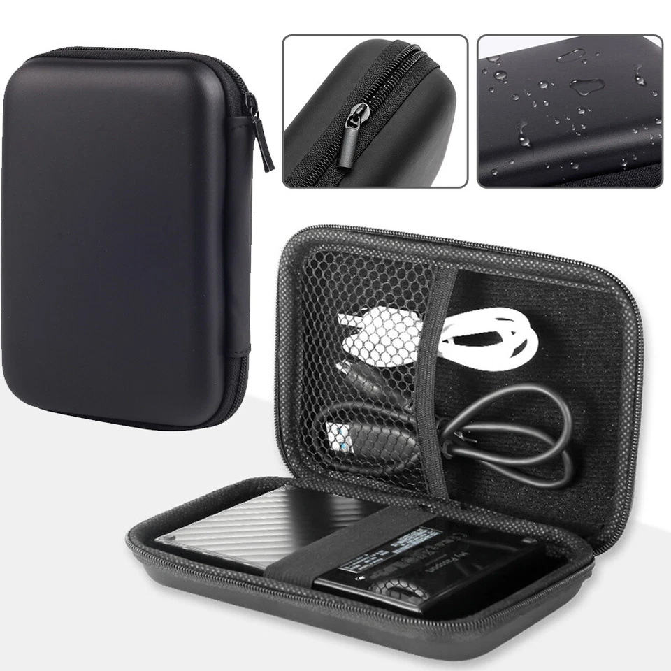 Hard Drive Storage Case for External HDD SSD U Disk Power Bank Box USB Cable Bag