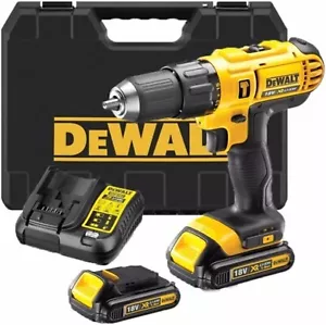 DEWALT GG107 18V Combi Drill X2 Upgraded 1.5AH Batteries, Case with KIT, Black - Picture 1 of 2