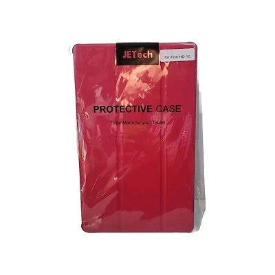 JETECH CASE FOR AMAZON FIRE HD 10 TABLET (SMART COVER, RED , Brand New!) - Image 1 of 4