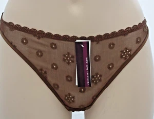 2X Princesse Tam Tam Luxury Thong EU/DE L 42 Brown Transparent - Picture 1 of 3