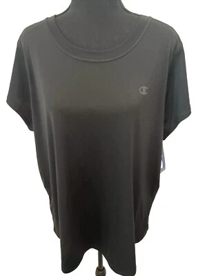 Camisa Champion para mujer 1X auténtica ropa deportiva negra Foto 1 de 4