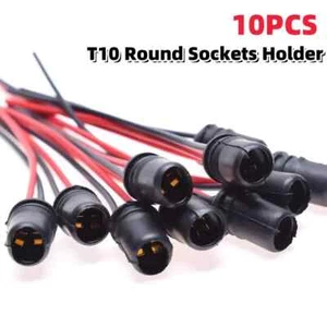 10PCS T10 168 194 W5W Light Bulb Extension Wiring Harness Socket Connector - Picture 1 of 9