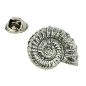 Ammonite Fossil Pewter Lapel Pin Badge XWTP042 - Picture 1 of 1