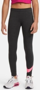 Nike Sportswear AR4076-032 Legging Girls XS Anthracite Pink Elastic Waist JDM302 - Picture 1 of 10