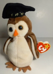 TY Beanie Baby Wise the Owl Class of '98 - Picture 1 of 7