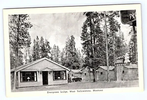 West Yellowstone Montana Evergreen Lodge Street View Postcard A664 - Picture 1 of 2