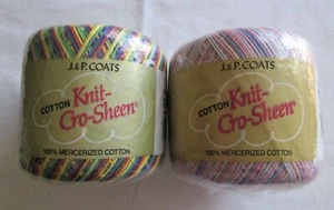 J & P Coats Knit Cro-Sheen Mercerized Crochet Thread ~ YOU CHOOSE THE COLOR - Picture 1 of 13