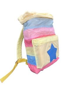 Vintage Morgan Diaper Bag Backpack Blue Pink Yellow SUPER CUTE Star RARE 80s