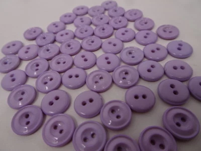 Vintage Lavender 2-Hole Buttons 11mm Lot of 4 AA66 - Image 1 of 4