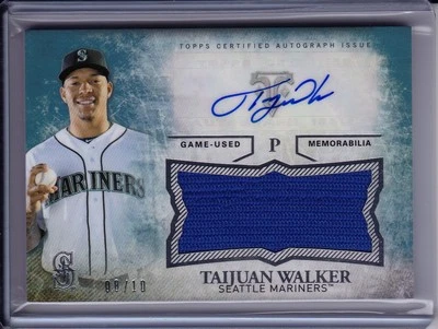 Taijuan Walker 2015 Topps Triple Threads Sapphire Auto Relic #'d /10 Autograph - Image 1 of 2