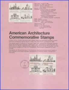 USA5 #1838-41 U/A SOUVENIR PAGE FDC BL4 American Architecture - Picture 1 of 1