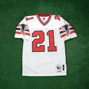 Deion Sanders Mitchell & Ness 1989 Atlanta Falcons Authentic White Away Jersey - Picture 1 of 8