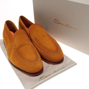 Santoni NWB Daisy Casual Suede Slip-On Shoes Size 9.5 US in Orangey Brown - Picture 1 of 12