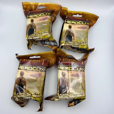 Heroclix The Hobbit An Unexpected Journey Lord of the Rings 4 Sealed Packs NECA Cover