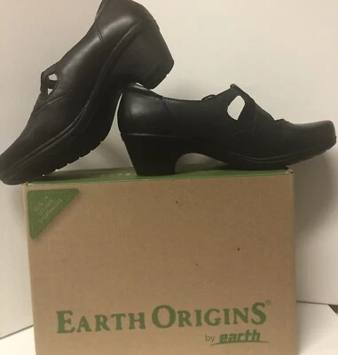 Earth Origins Women Mary Jane Pump Black Leather Regina Comfort Shoes  8M  NIB! - Image 1 of 4