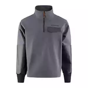 Grundens Fishpicking Commerical 1/2 Zip Shirt - Anchor Grey - Large - NEW! - Picture 1 of 4