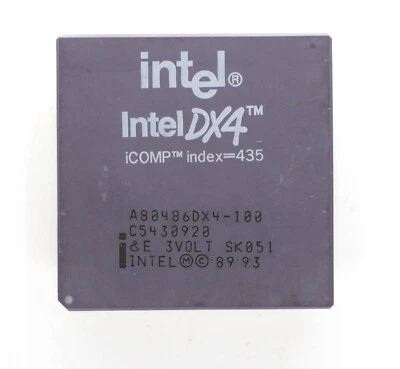 80486 Processor - Intel DX4-100Mhz - SK051 - Socket 3 - TESTED - Image 1 of 2