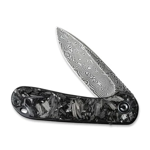 Civivi Knives Elementum C907C-DS2 Damascus Steel Carbon Fiber Silvery Shred - Picture 1 of 6