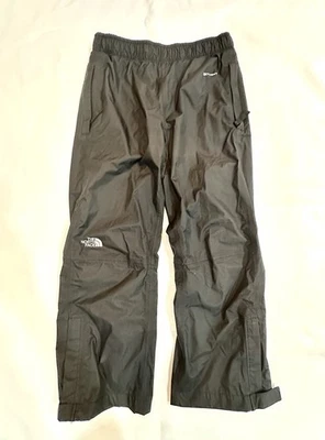 The North Face Boys S 7/8 Waterproof Rain Pants  Black Hiking Dryvent Mesh Lined - Image 1 of 4