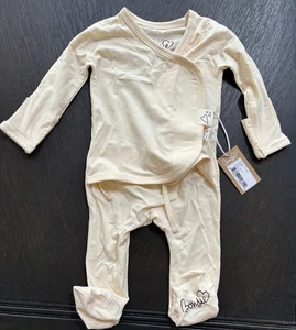 NUEVO CON ETIQUETAS Bonsie Avena Footie Piel a Piel Ropa de Dormir Bebé 0-3 Meses - Imagen 1 de 4
