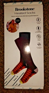 Brookstone Unisex Rechargeable Battery Heated Socks Size Large New Open - Picture 1 of 2