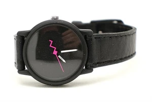 Timex T71 schwarzes Zifferblatt Lederband Damenuhr braucht Batterie - Bild 1 von 5