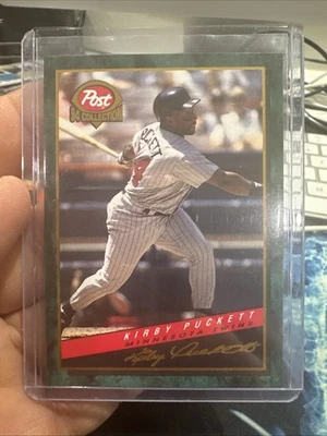 1994 Post Cereal Baseball Superstars - #4 - Kirby Puckett - Blank Back Error - Image 1 of 2