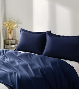 2 Pack Pillow Cases Toddler Size 12X16 Navy Blue Pillow Cases Soft Breathable an - Picture 1 of 12