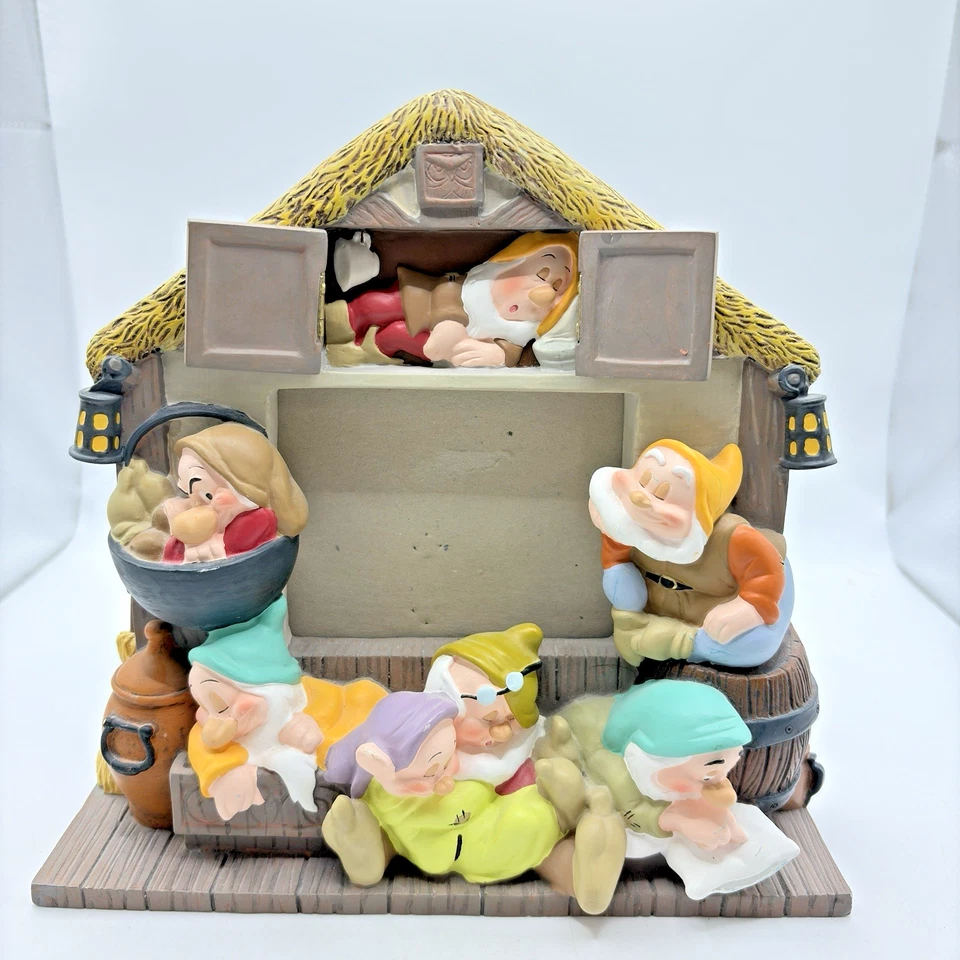 Marco de fotos auténtico vintage 3D Blancanieves 7 enanos parques Disney Foto 1 de 4