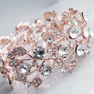  Hochzeitsaccessoires-Armband Kristall Braut Mädchen Armbänder Modeschmuck - Bild 1 von 12