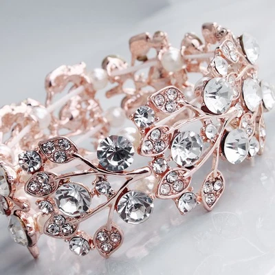  Hochzeitsaccessoires-Armband Kristall Braut Mädchen Armbänder Modeschmuck - Bild 1 von 4