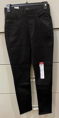 Pantalones de mezclilla Levi Strauss negros ajustados talla 6 cintura 30 entrepierna 28 nuevos con etiquetas Foto 1 de 4